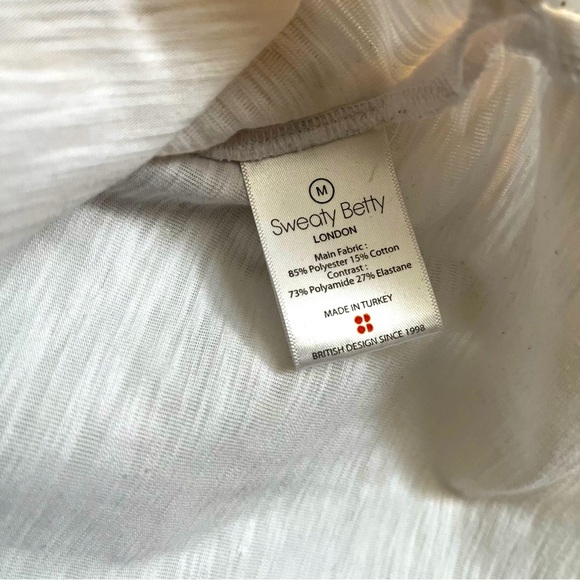 Sweaty Betty Womens Long Sleeve Ventilated Athletic Shirt White and Gray Size M - Picture 6 of 7